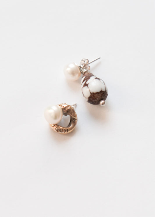Boucle d'oreilles - Argent 925 & céramique