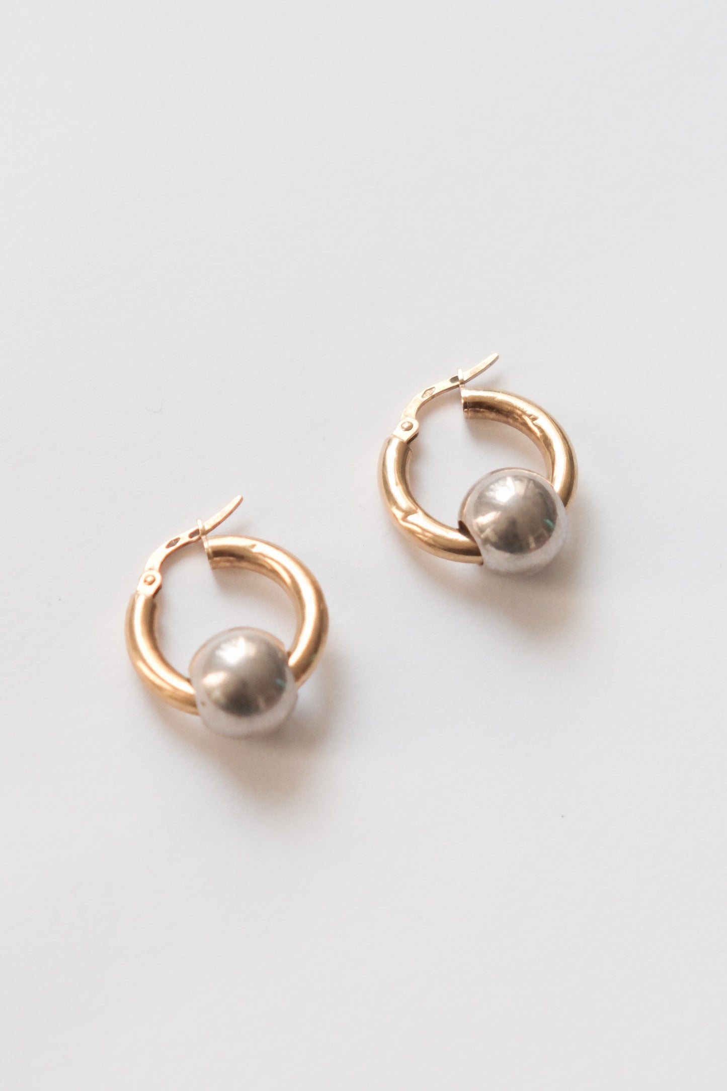 Boucles d'oreilles - Créole or 24 carat & argent