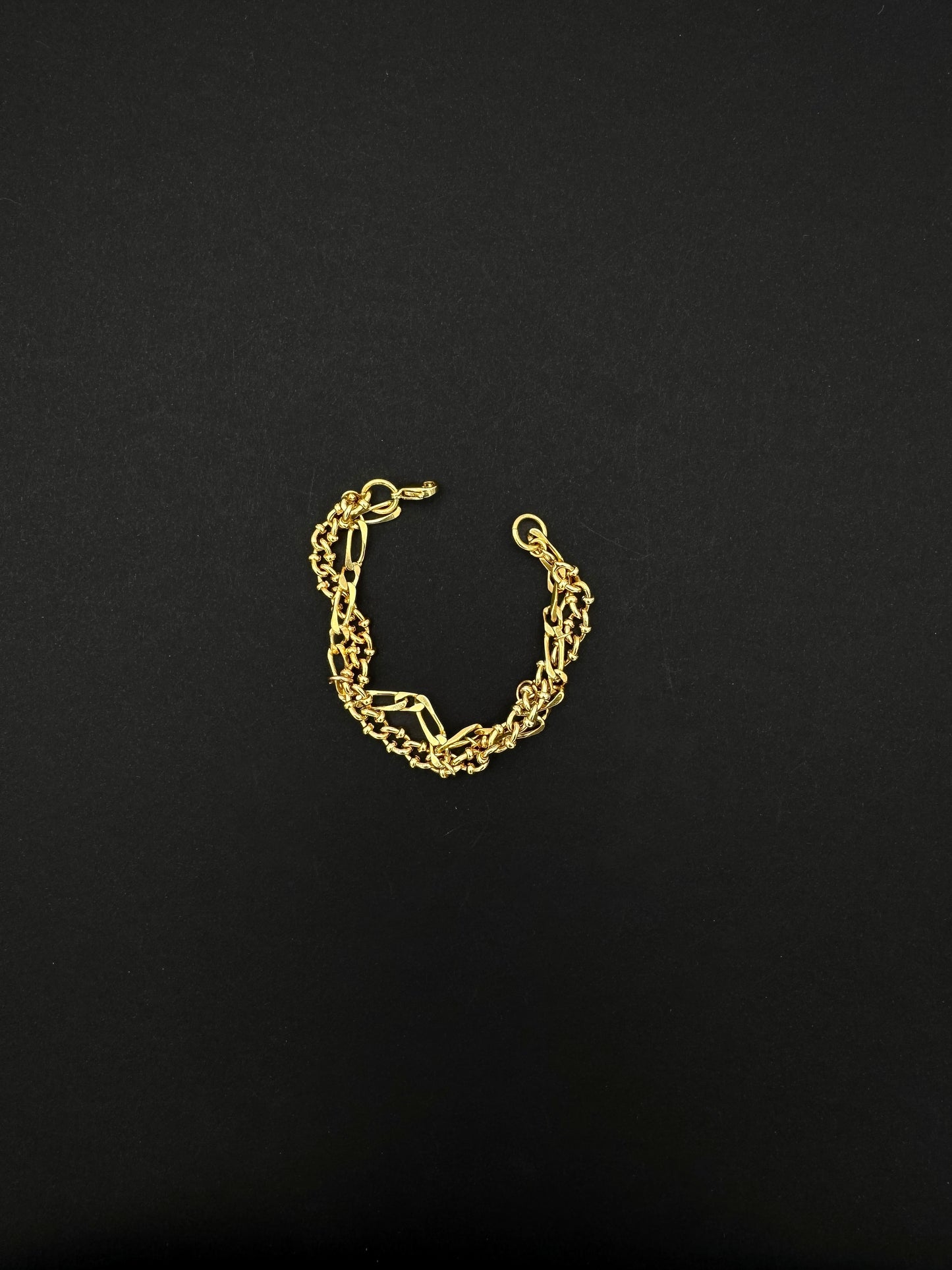 Necklace - Double mesh and flower in agent