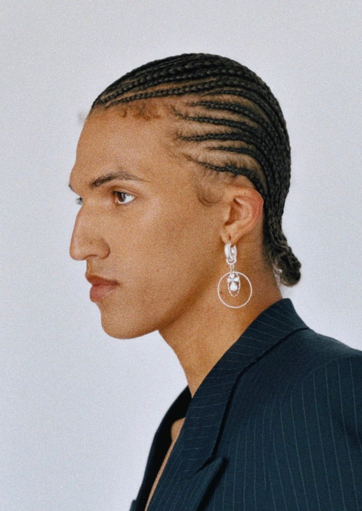 Boucle d'oreille - créoles et croix cristal swarovski