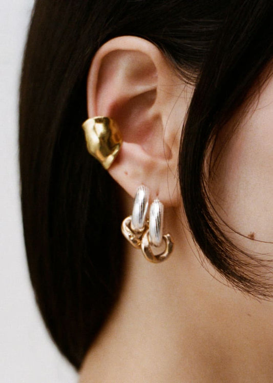 Earcuff - "La goutte" gold - Permanent