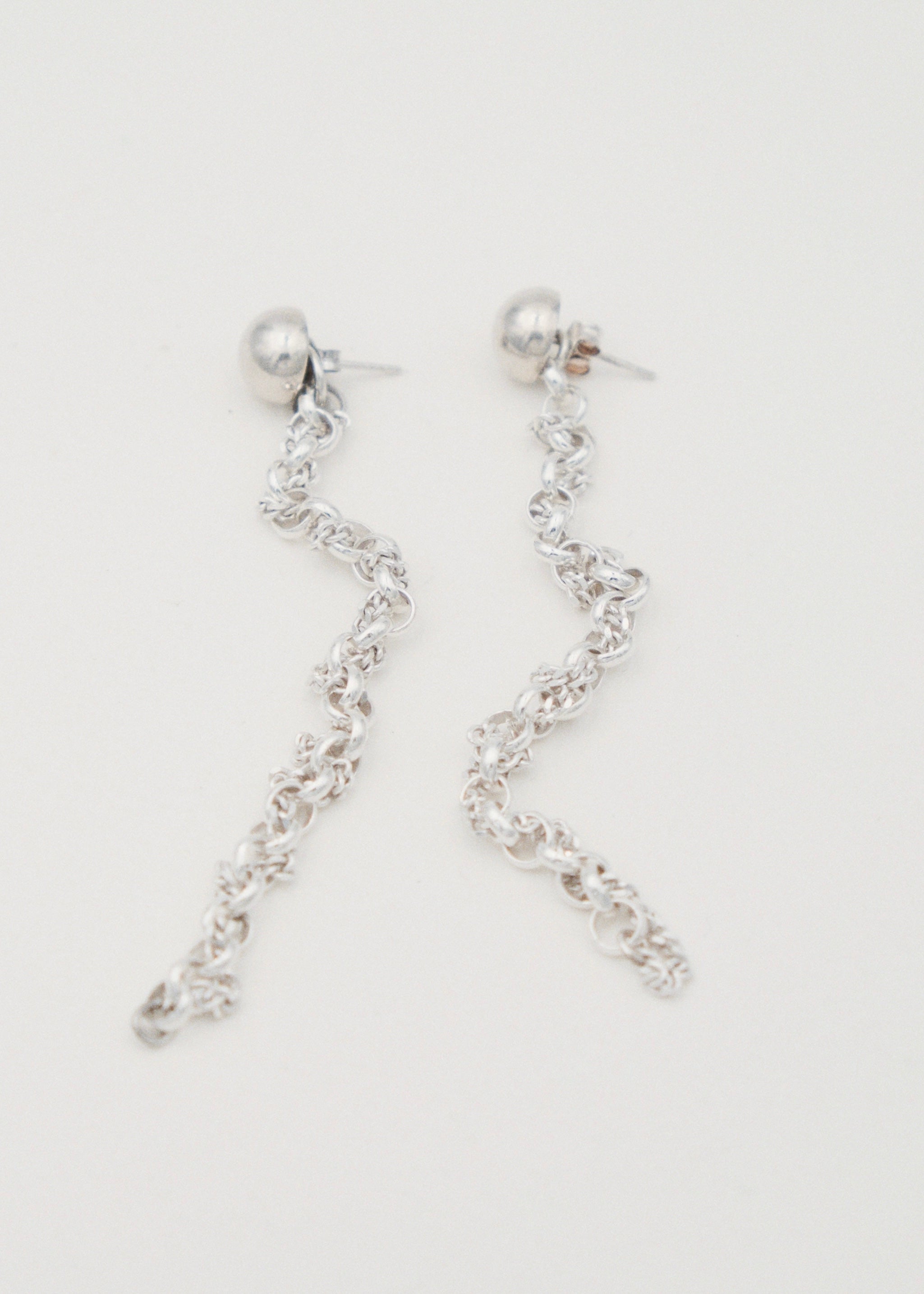 Boucle d'oreilles - "Tissé" - Argent 925