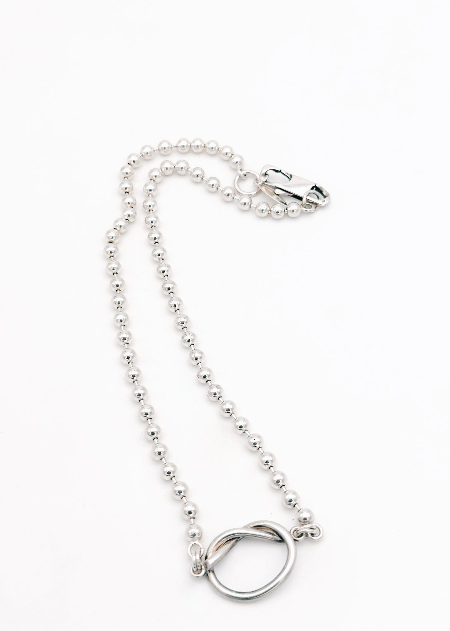 Necklace - Double mesh and flower in agent