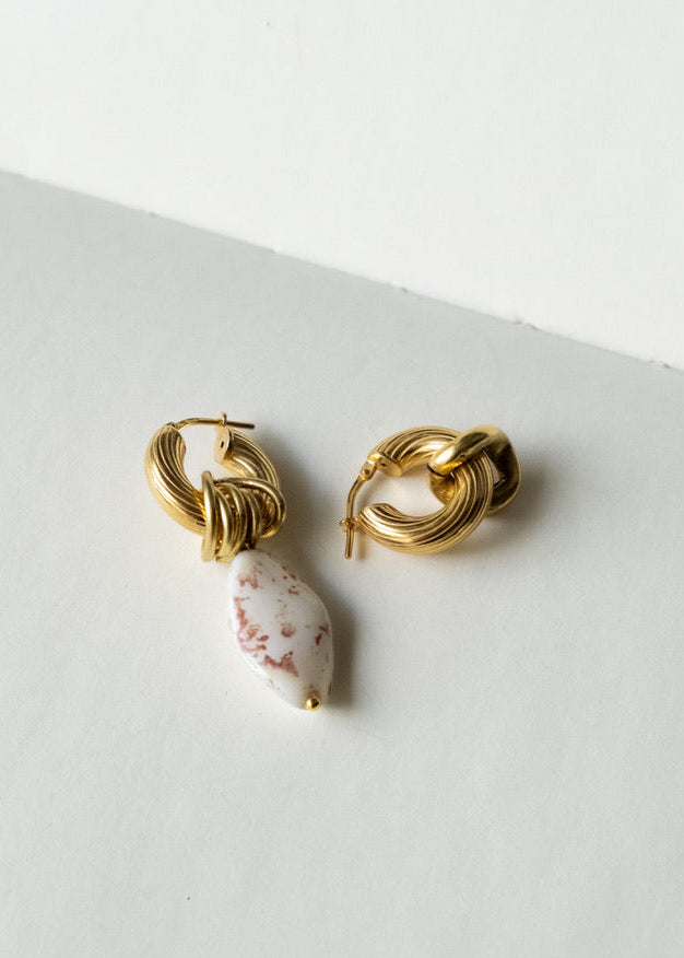 Boucle d'oreilles - "Terra gold"