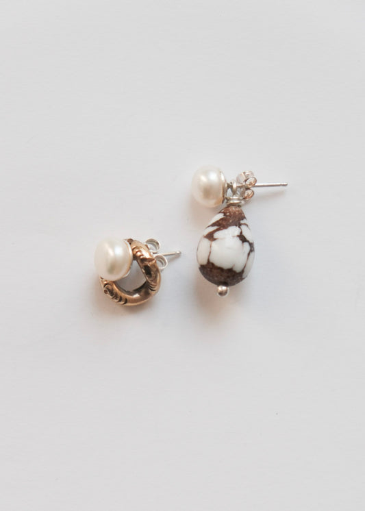 Boucle d'oreilles - Argent 925 & céramique