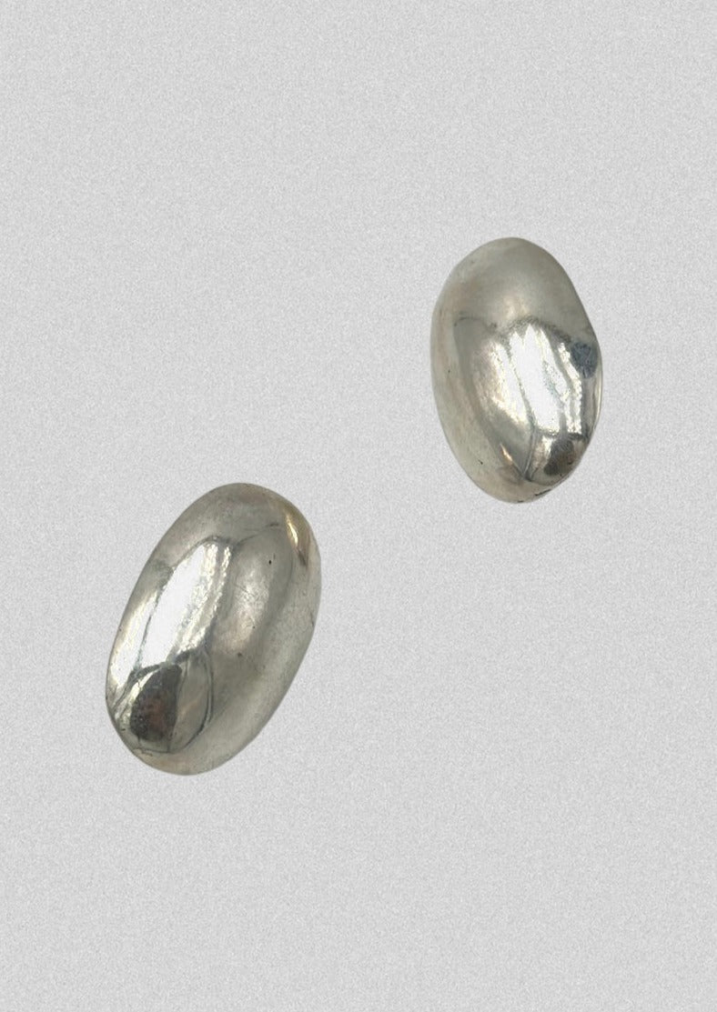 Boucle d'oreille - Argent massif dôme