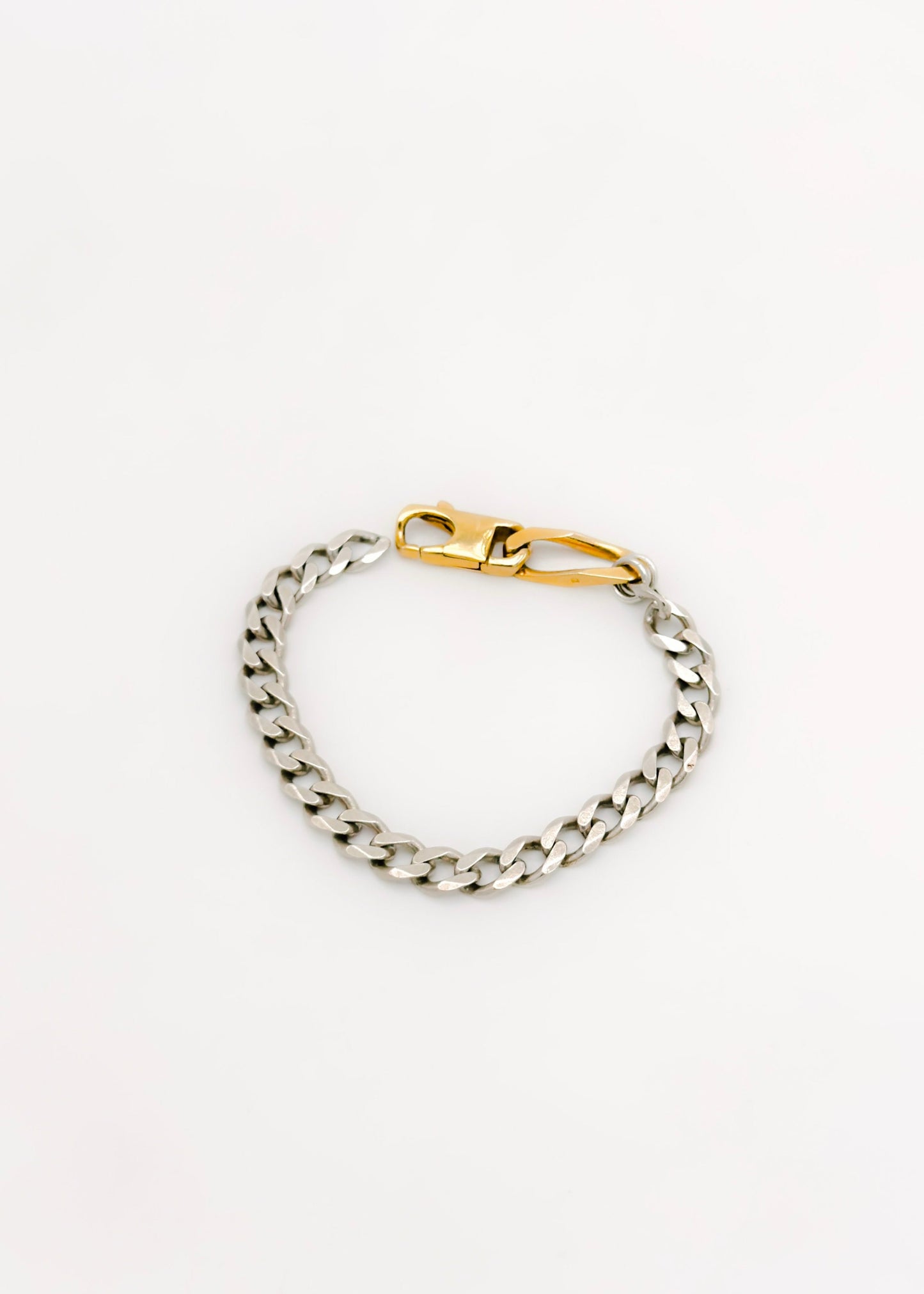 Bracelet - "La gourmette" - 925 silver and 20 micron gold plated