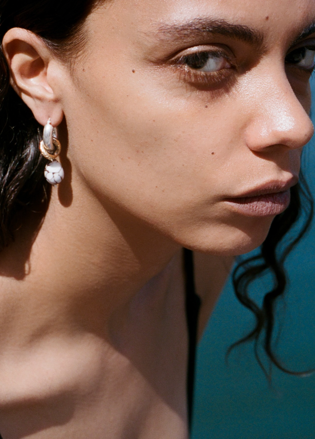 Boucle d'oreilles - "Lava" - Argent 925 & céramique