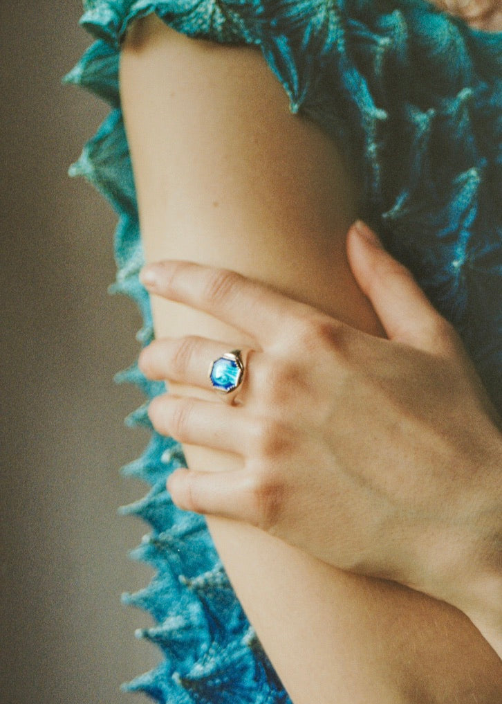 Bague - Blue (argent) - Permanent