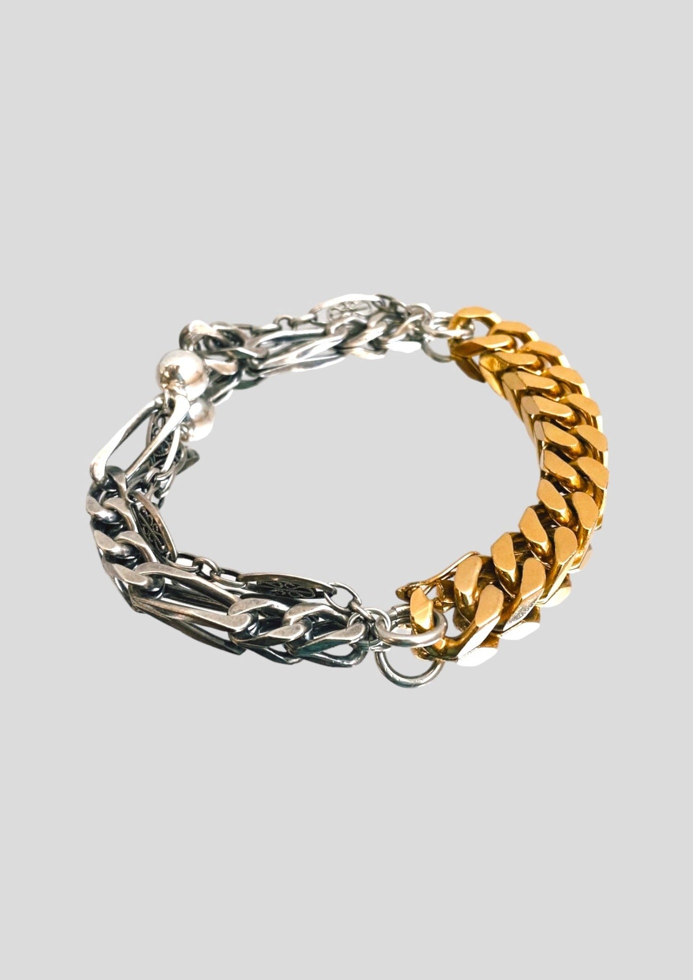 Bracelet - argent massif, plaqué or