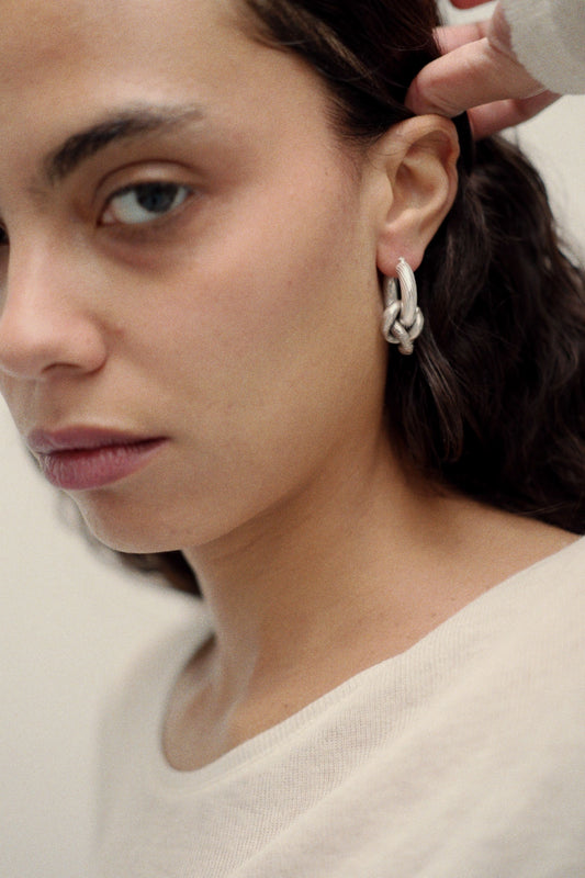 Boucle d'oreilles - "Knots" - Argent 925