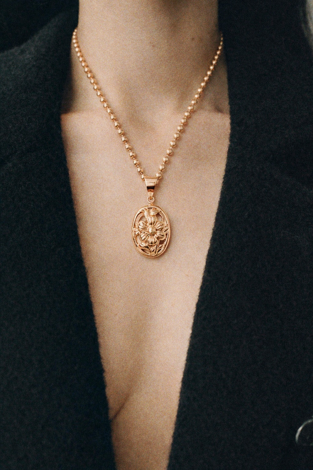 Collier - "L'hibiscus" - vermeil