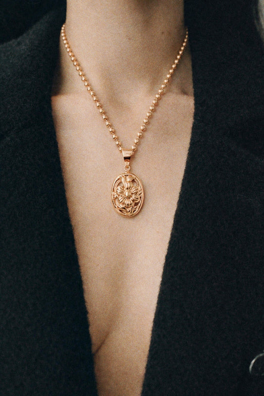 Collier - "L'hibiscus" - vermeil