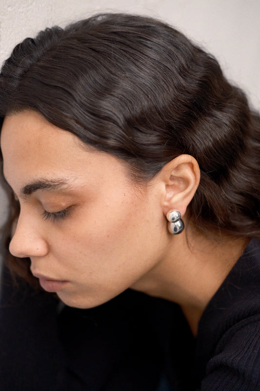 Boucle d'oreille - "Pendule" - argent 925