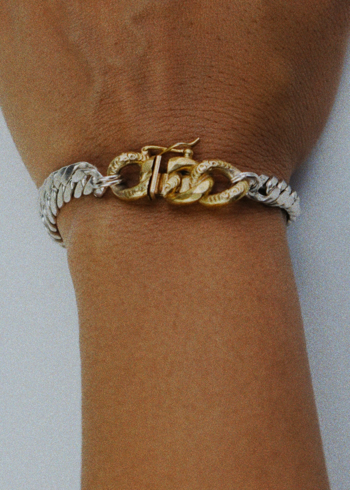Bracelet - "Cufflink" - silver 