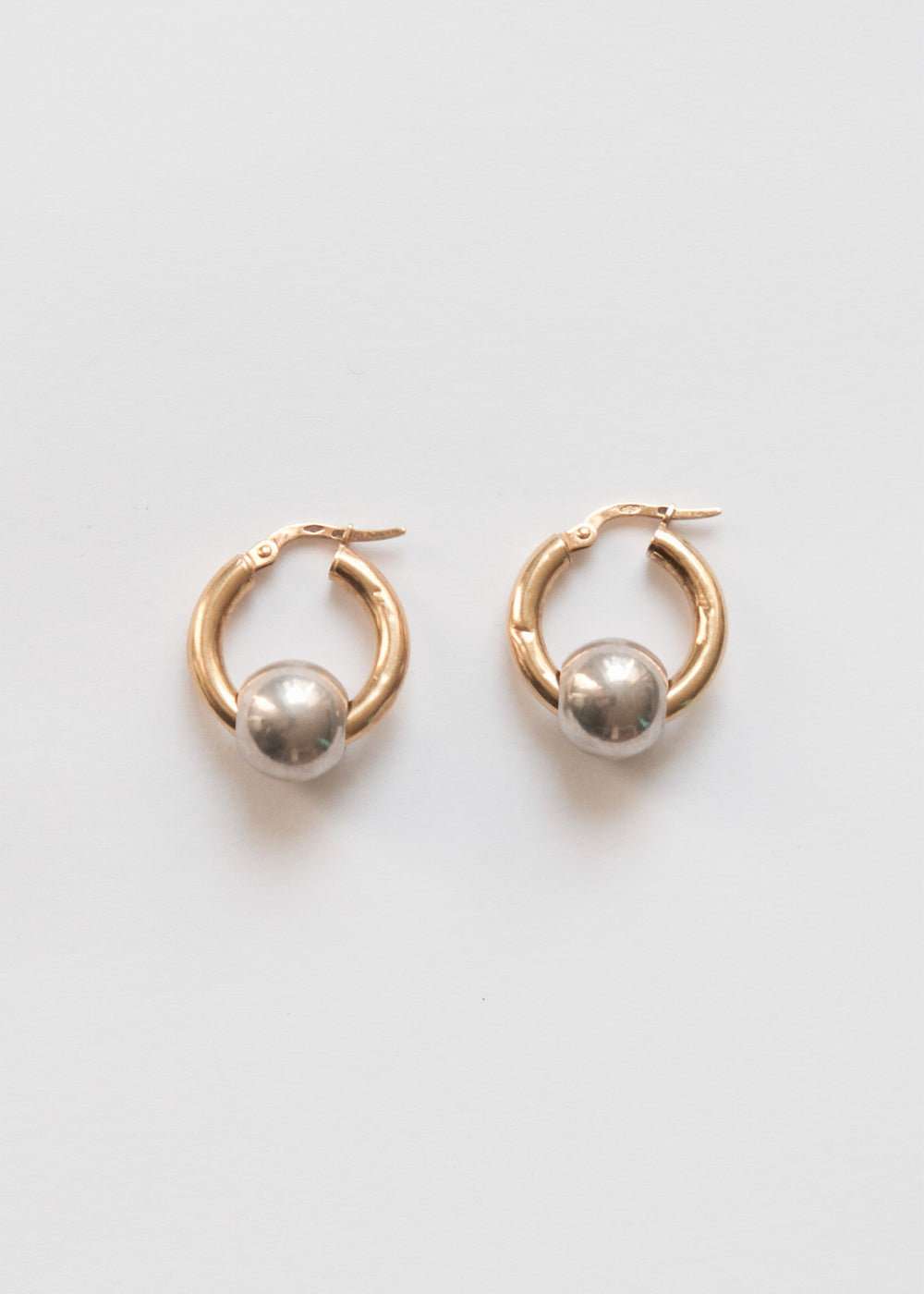 Boucles d'oreilles - Créole or 24 carat & argent
