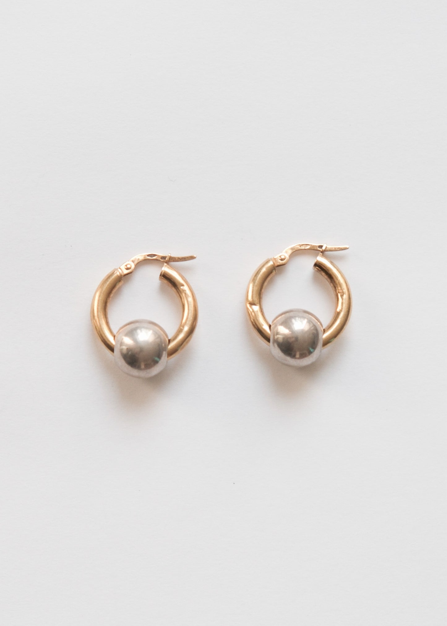 Boucles d'oreilles - Créole or 24 carat & argent