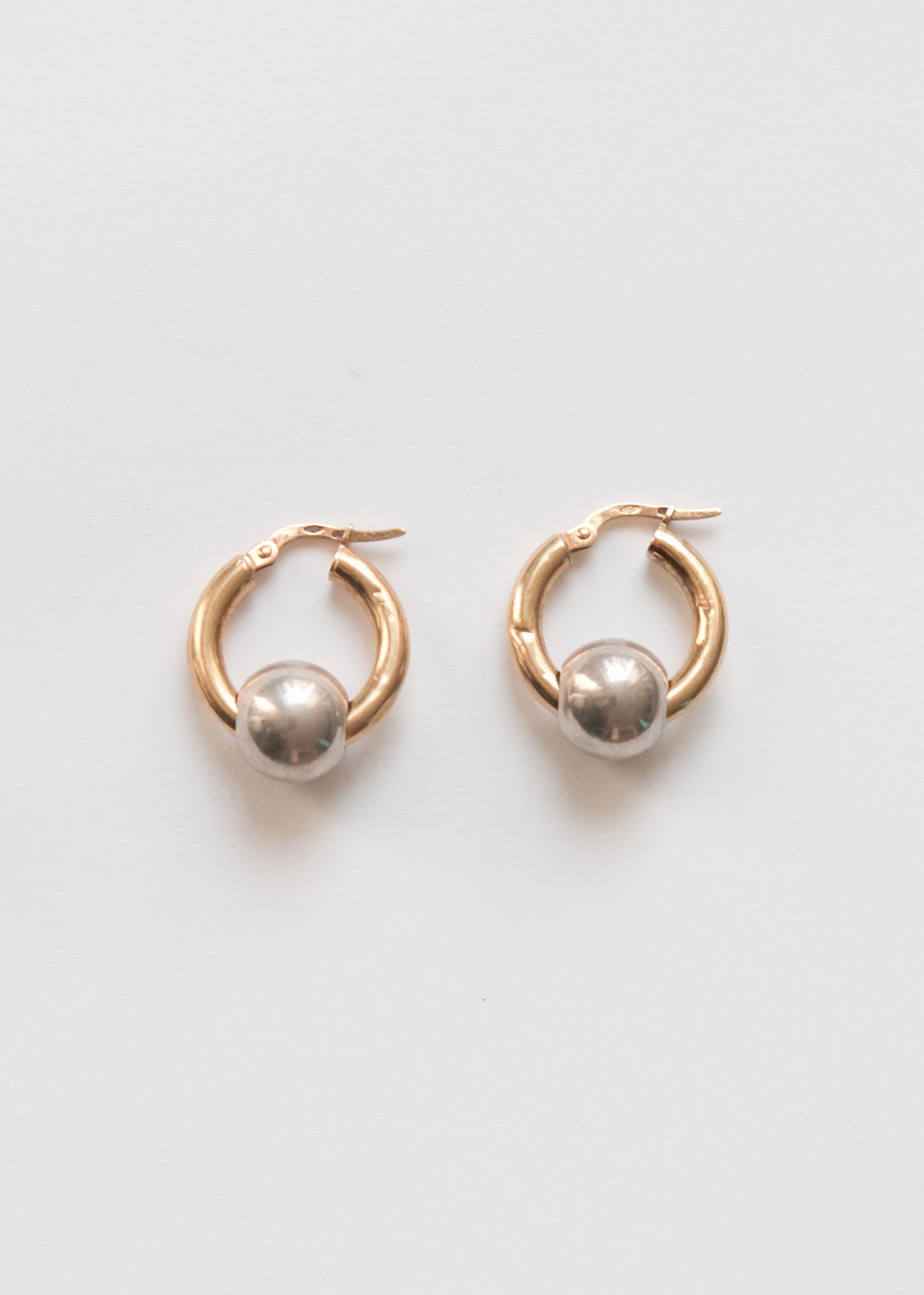 Boucles d'oreilles - Créole or 24 carat & argent