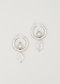 Boucle d'oreilles - "Pendule"  - Argent 925, perle baroque