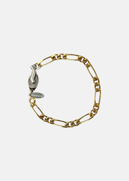 Bracelet - "La gourmette" - 925 silver and 20 micron gold plated