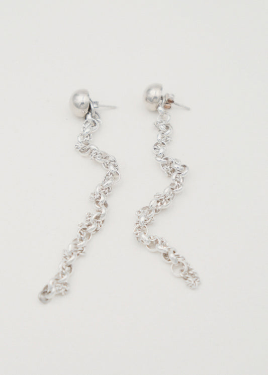 Boucle d'oreilles - "Tissé"  - Argent 925