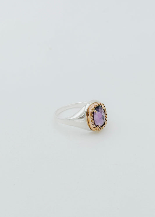 Bague cristal violet