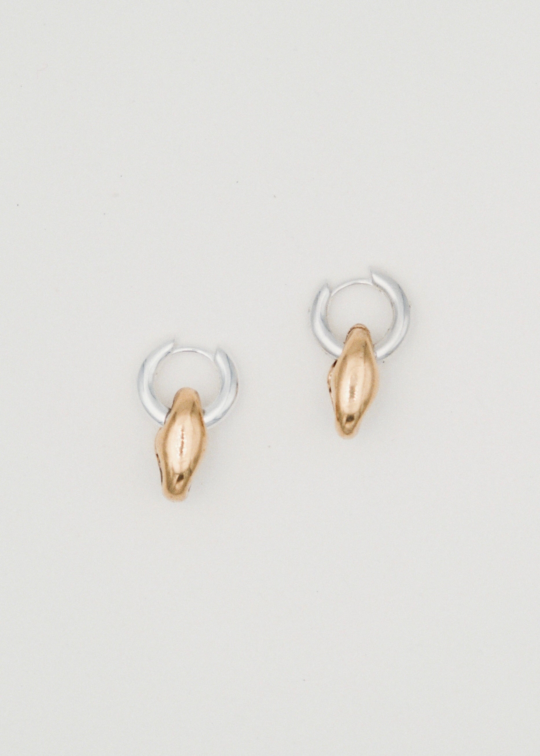 Boucle d'oreilles - "Café"  - Argent 925 & or