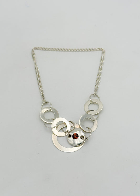 Collier - Argent et anneaux rond