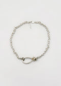 Necklace - Double mesh and flower in agent
