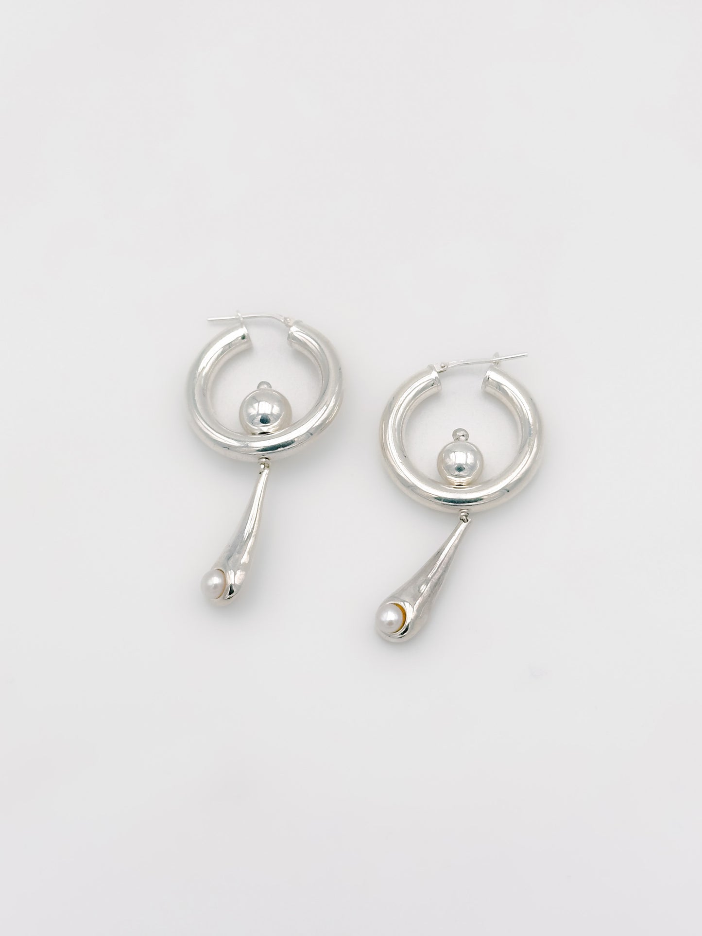 Earring - 925 silver and freshwater pearl