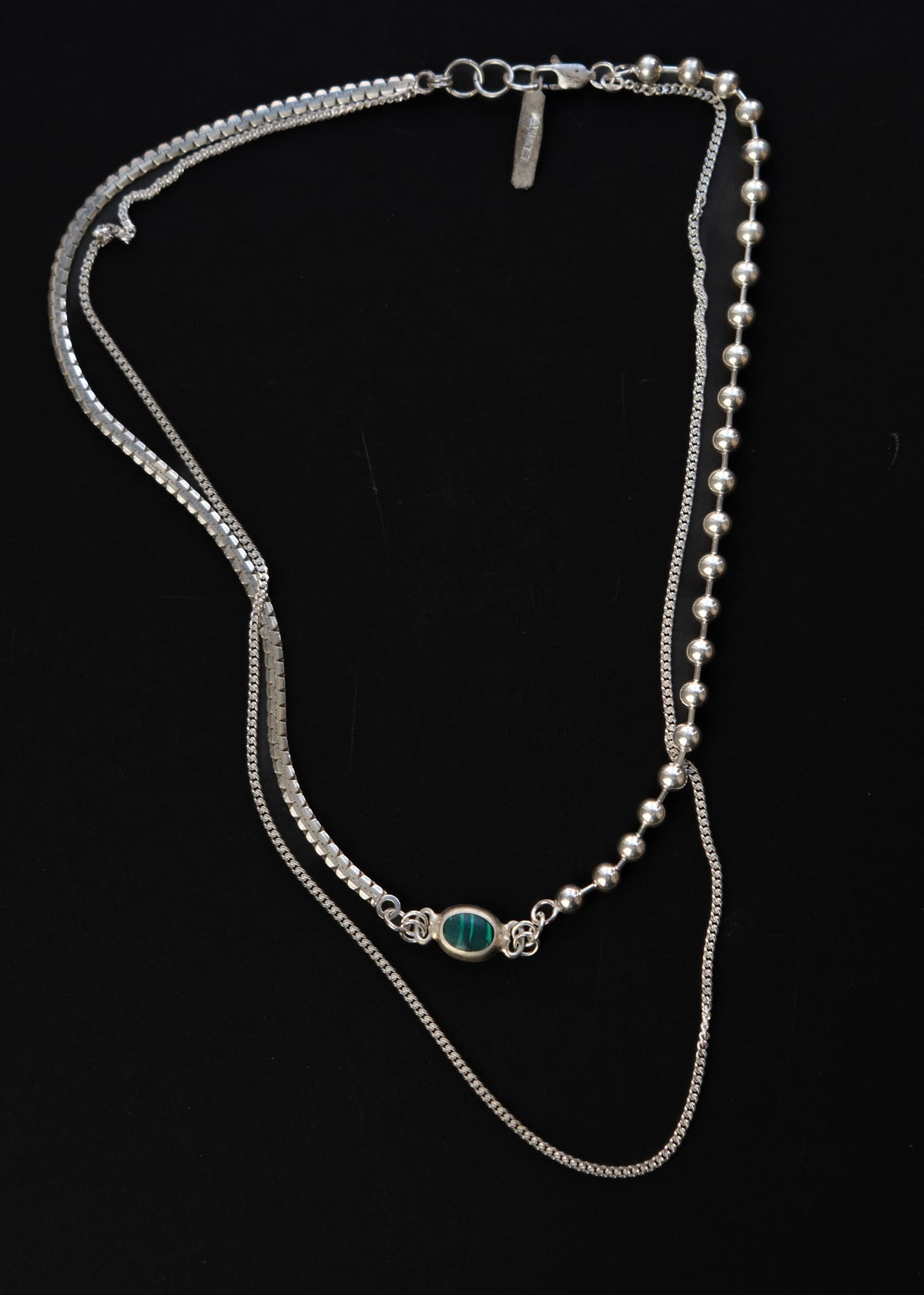 Collier Multirang et malachite - [Pièce unique 10]