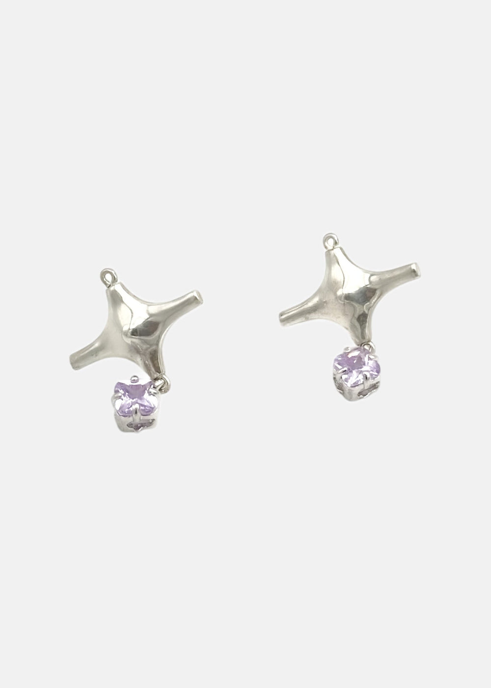 Earring - "The star" - 925 silver &amp; crystal