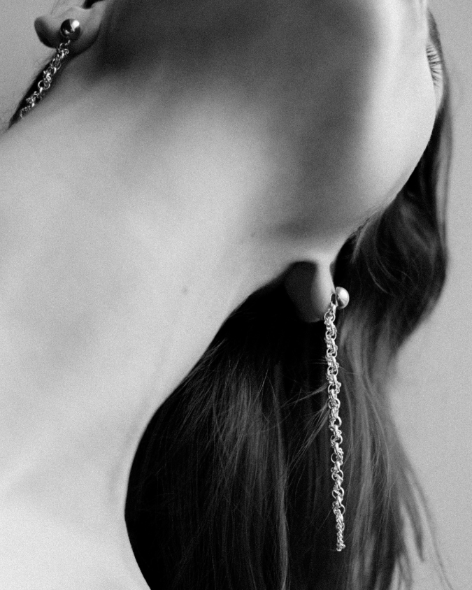 Boucle d'oreilles - "Tissé"  - Argent 925