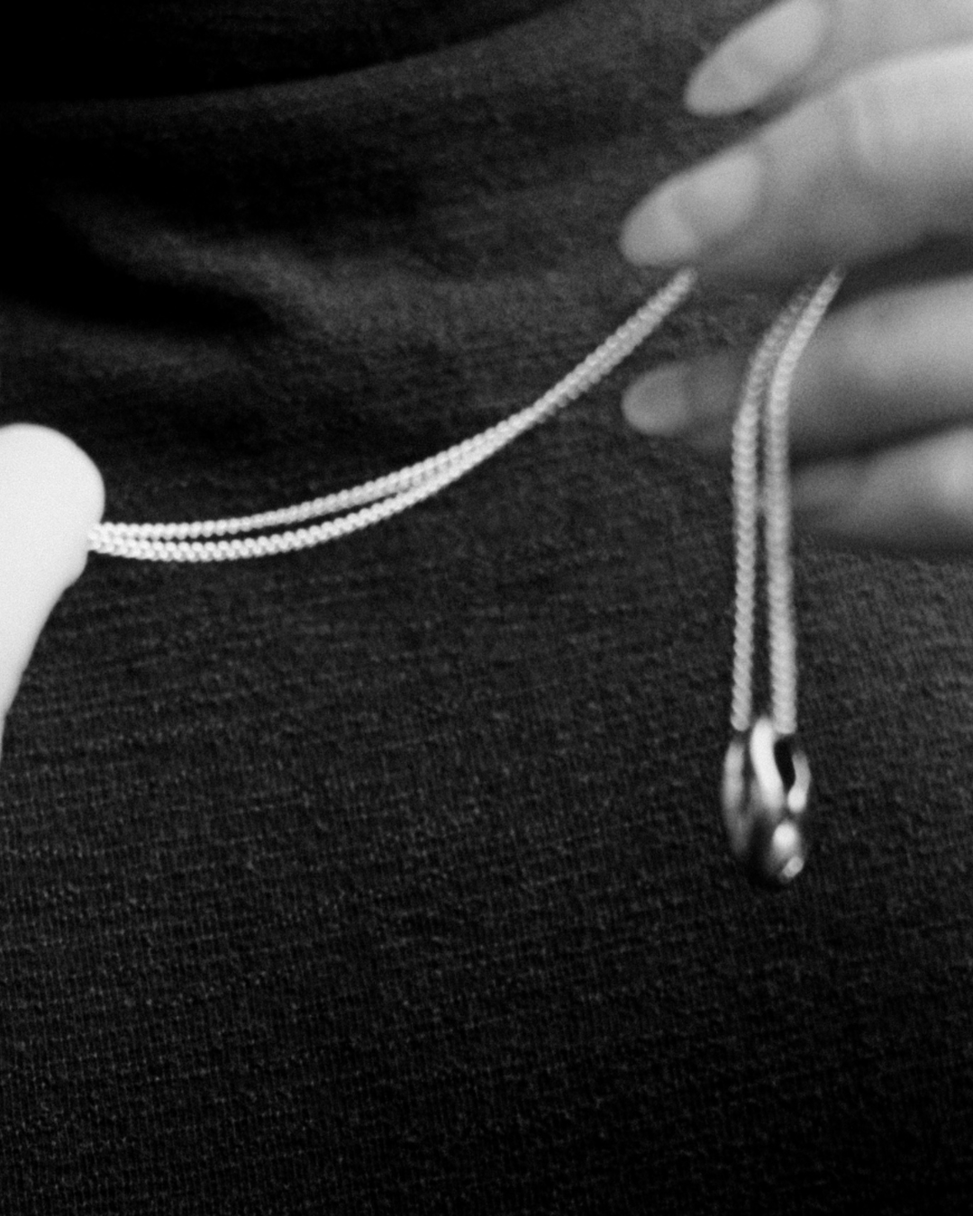 Collier pendentif - "Café" - argent & or