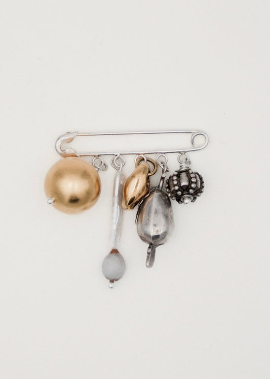 Broche - "Grigri - en argent & or