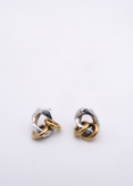 Boucle d'oreille - "Les Stud gourmette" - Argent 925, Vermeil, Cristal - permanent