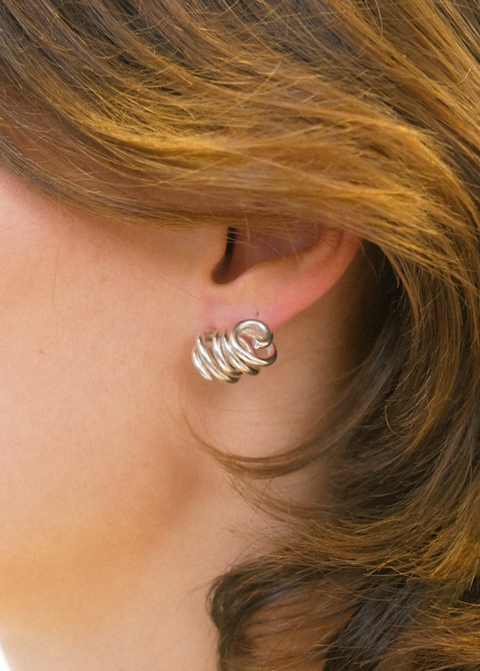 Boucle d'oreille - "Le tourbillon" - Argent 925