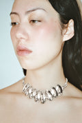 Choker - silver mesh chain