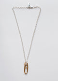 Collier pendentif - "Entrelacs" - argent & or
