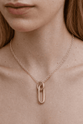 Collier pendentif - "Entrelacs" - argent & or