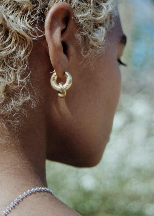 Boucle d'oreilles - "Les créoles lien" gold - Permanent