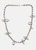 Necklace - silver chain and silver ball