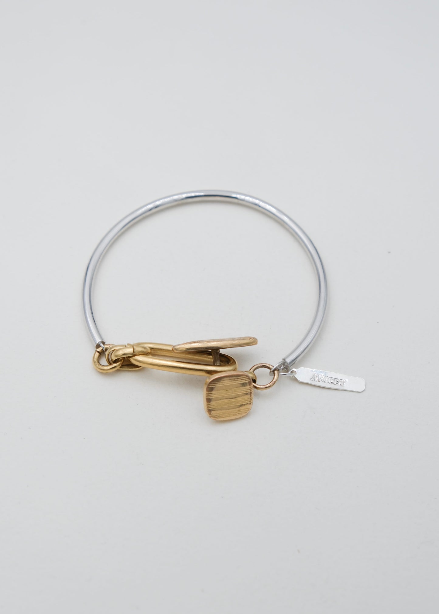 Bracelet - "Cufflink" - en argent & or