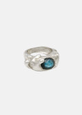 Ring - "L'écume" - 925 silver and labradorite