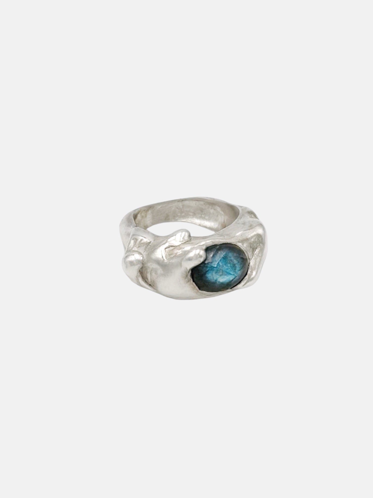 Bague - "L'écume" - argent 925 et labradorite