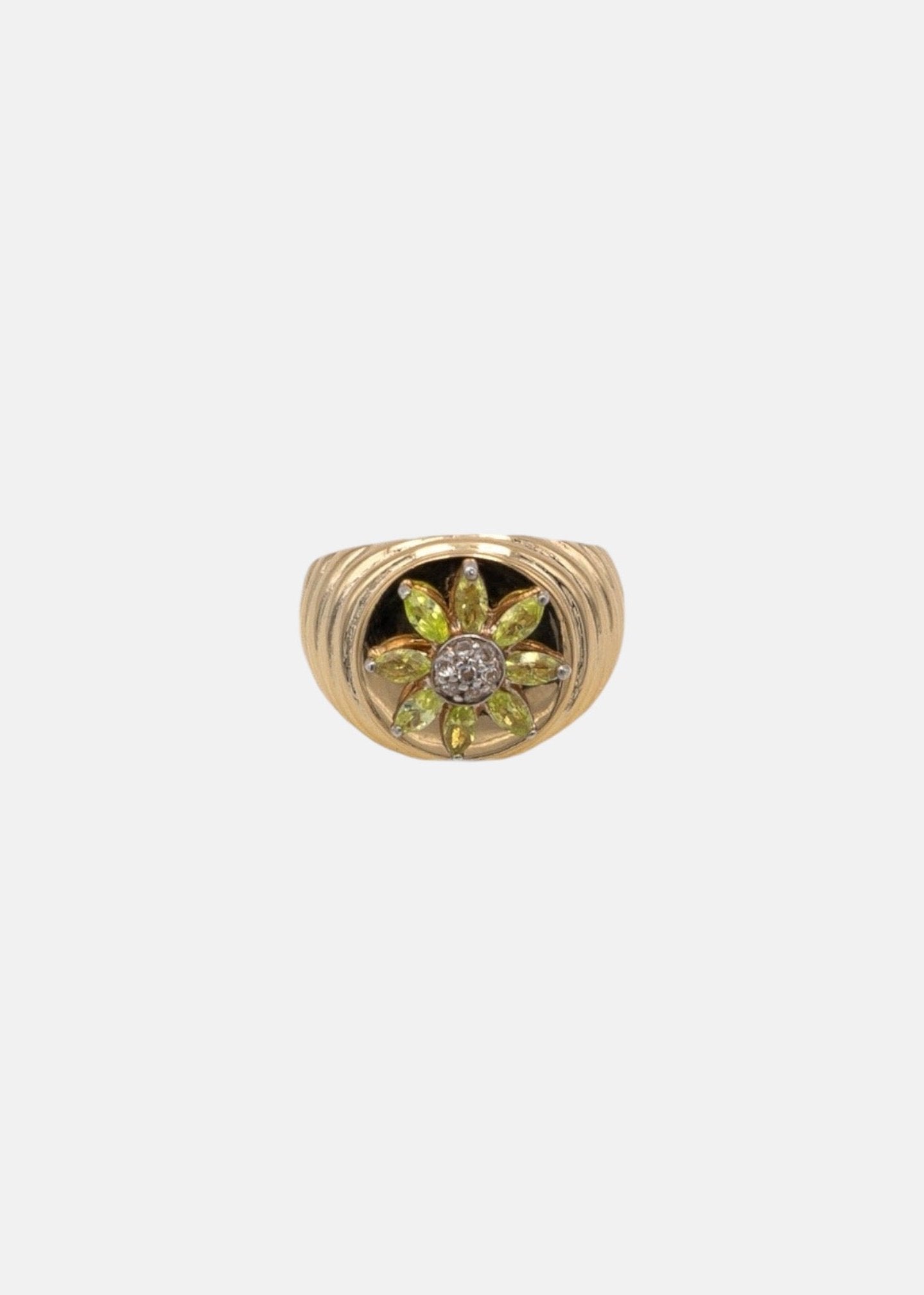 Bague - Marguerite verte