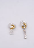 Boucles d'oreilles - "Les diamants" - Argent 925, cristaux blancs - permanent