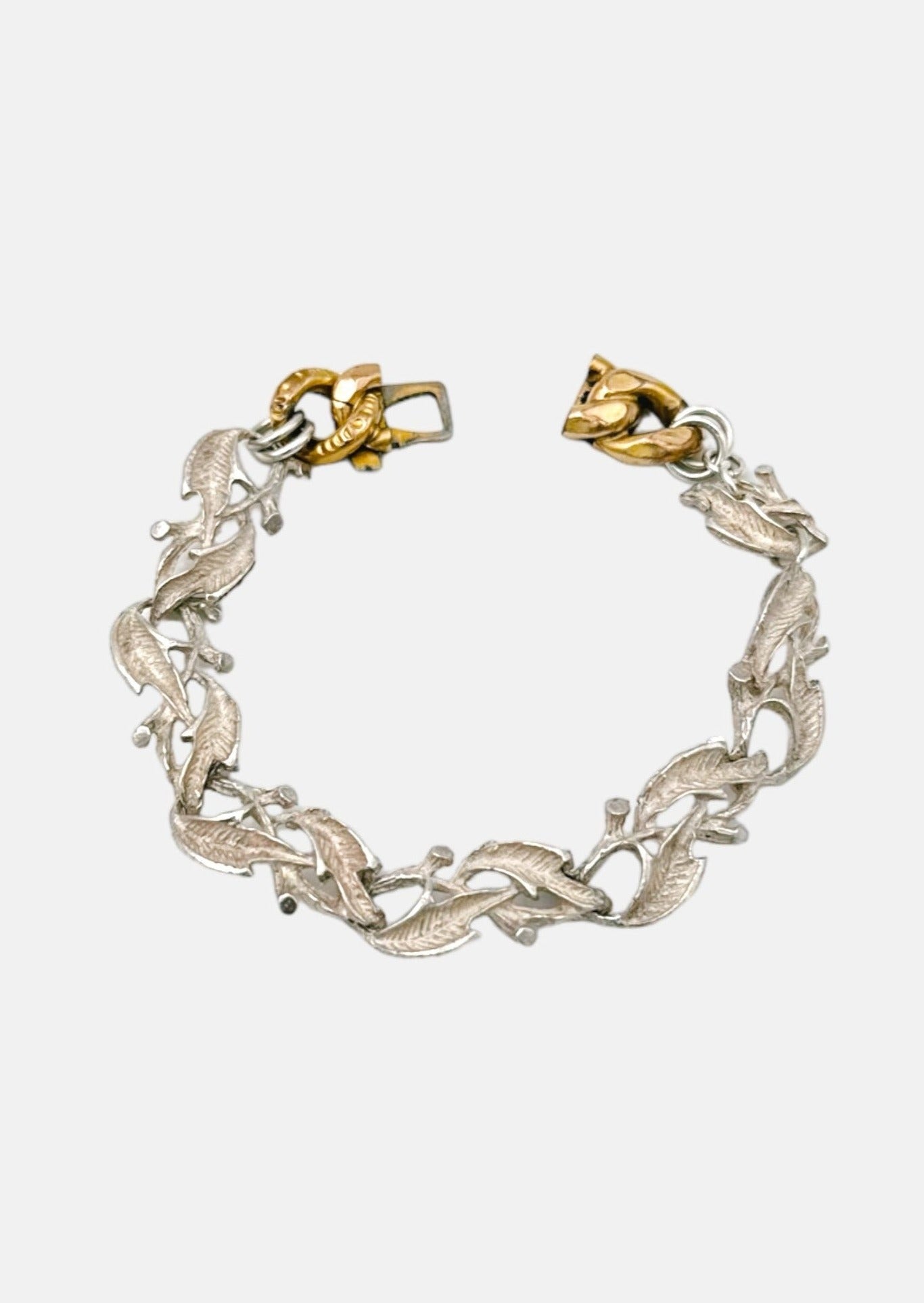 Bracelet -  "Les coraux" argent massif, plaqué or ancien