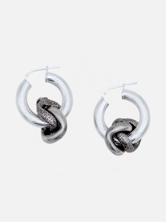 Boucle d'oreilles - "Knots" - Argent 925