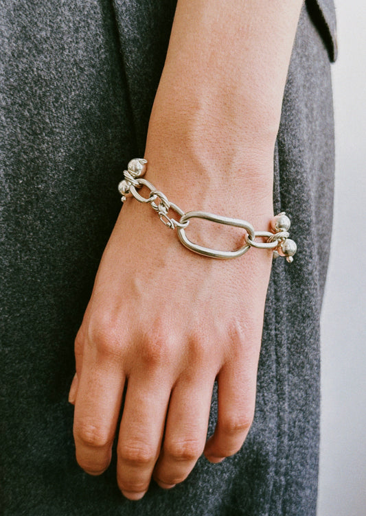 Bracelet - solid silver, balls